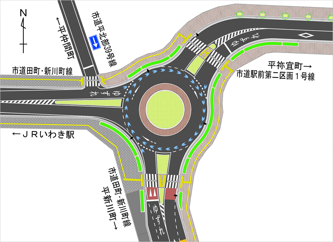 ラウンドアバウト平面図
